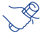 hand holding paper icon